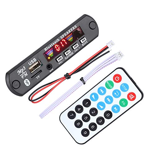 Bewinner Bluetooth WMA Decoder Board TFM01BT + U-DX Bluetooth 5.0 Pantalla de 4 Colores FM Ape FLAC Módulo de decodificación Compatible con AUX, FM, USB, TF, Soporte MP3 / WMA/WAV/FLAC/Ape