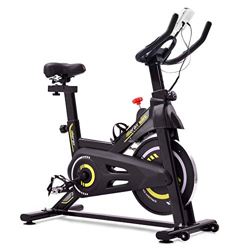 Bicicleta Estática Spinning Bici Ejercicio Ejercicio Bicicleta Interior Ciclismo Ciclismo Ciclismo Bicicleta Girando Con 6kg Flywheel LCD Pantalla LCD Cinturón Accionado Flywheel Ajustable Resistencia