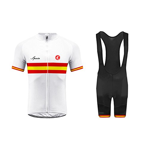 BurningBikewear Uglyfrog Mens Ciclismo Jersey Team Ciclismo Ropa Jersey Bib Shorts Kit Camisa de Secado rápido Ropa al Aire Libre de la Bicicleta Selección Nacional GQZ04