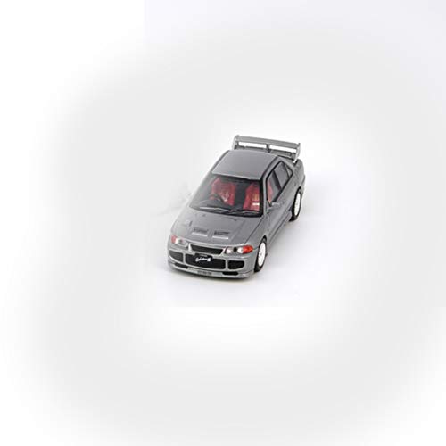 BWHM Modelo De Coche Famoso 1:64 para Mitsubishi Lancer Evolution 3 GSR Gray W/Calcomanías Y Ruedas Adicionales Diecast Model Car (Color : 2)