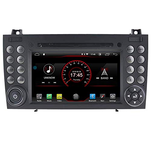 BWHTY Android 10 Car DVD Player GPS Stereo Head Unit Navi Radio Multimedia WiFi para Mercedes-Benz SLK R171 W171 SLK350 SLK300 SLK280 200 - -2011 Control del Volante