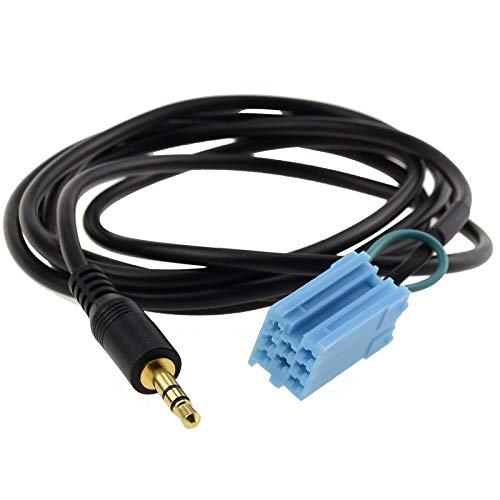 Cable AUX para Coche Smart 450 Fortwo Cabrio 2004-2007 Conector Mini ISO Jack Macho 3.5mm