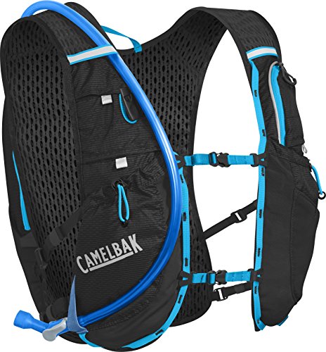 CAMELBAK Ultra 10 Mochila de Hidratación, Hombre, Negro/Azul (Atomic Blue), Talla Única