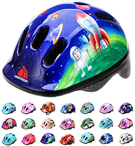 Casco Bicicleta Bebe Helmet Bici Ciclismo para Niño - Cascos para Infantil Bici Helmet para Patinete Ciclismo Montaña BMX Carretera Skate Patines monopatines MV6-2 (S(48-52cm), Cosmic Rocket)