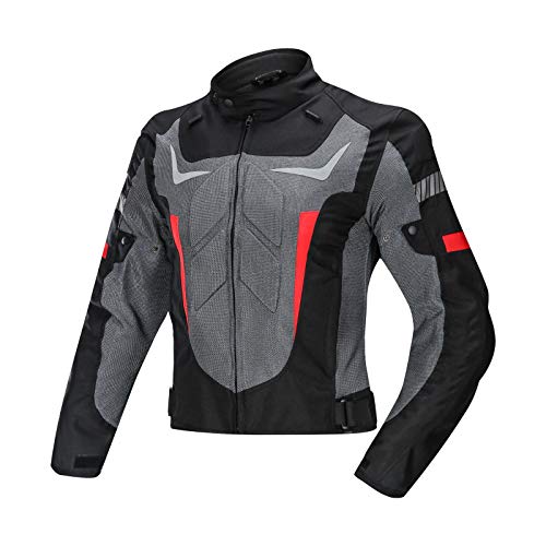 Chaqueta Moto Hombre con Armadura Motocicleta Cordura CertificacióN CETraje de Carreras,con Traje de piloto Protector y anticaída para Motocicleta,Producto Nuevo de 4 Temporadas B,M