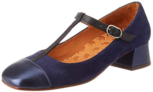 Chie Mihara Pegaso, Bailarinas con Punta Cerrada Mujer, Azul (Posh Navy Ante Nuit Barna Negro Posh Navy Ante Nuit Barna Negro), 36 EU