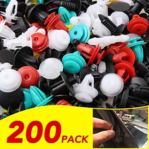 Clip de plástico decorativo 200pcs clips mixtos for Mercedes Benz W211 W203 W204 W210 W124 W202 AMG CLA W212 W220 W205 W201 A Clase GLA W176 CLK W209 W204 Remaches de plastico ( Size : 200PCS )