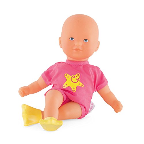 Corolle Mon Premier Poupon-Muñeco Mini Baño con Ropa Rosa, 20cm, con Aletas, para Niños a Partir de 18 Meses, Color, Norme (9000120050)