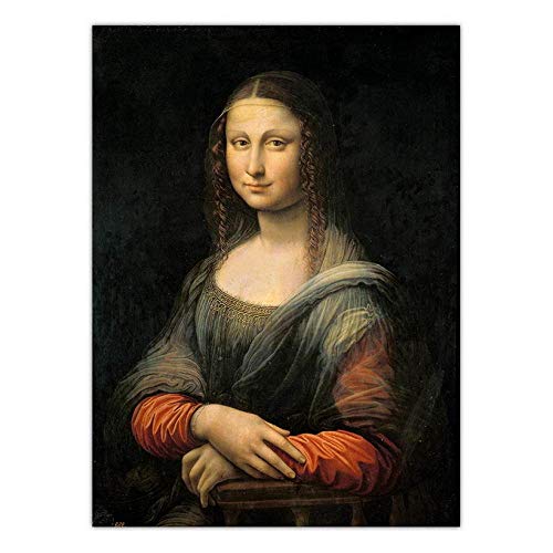 Cuadro Sobre Lienzo,Leonardo Da Vinci Mona Lisa En Una Silla, Lienzo Decorativo Pintura De Pared Arte Retrato De Imagen Sobre Lienzo, Para Casa Sala De Decoración De La Ventana Del Dormitorio, Divis