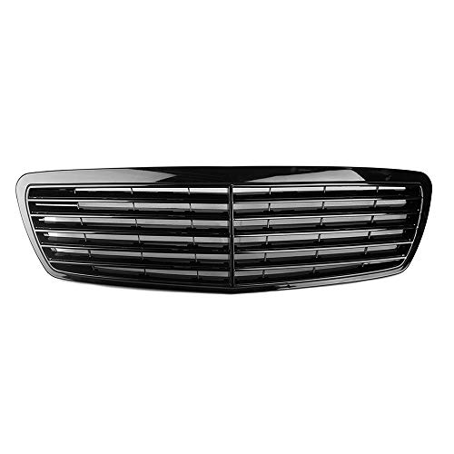 DAJIJI Coche Spoiler, Gloss Black ABS ABS Front Grille AMG Style Grill para Mercedes Benz W211 E-Class E320 E350 E430 E500 2002 2003 2004 2005 2006