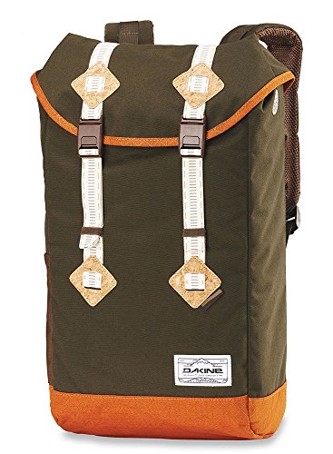 DAKINE Trek II 26L Poliéster Oliva, Naranja mochila - Mochila para portátiles y netbooks (Poliéster, Oliva, Naranja, Monótono, 600 D, Unisex, Magnético)