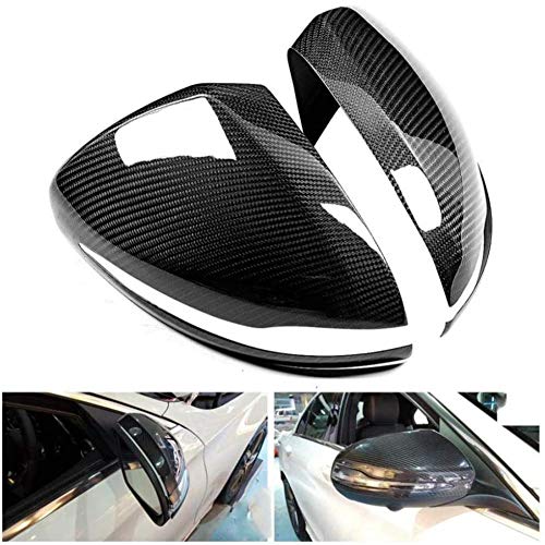 Decoración de Coche Cubierta de Espejo retrovisor Lateral de Fibra de Carbono Seca para Pegatinas   , para   Mercedes Benz W213 Clase E 2017 2018 2019-Dry_Carbon