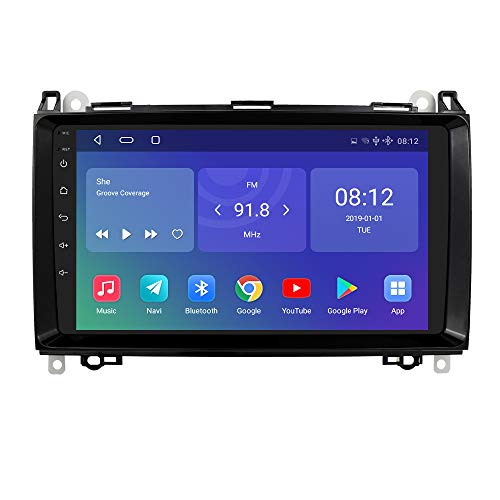 Doble DIN Android 10 Radio de navegación GPS para Coche 9 Pulgadas Touch Mirror-Link BT WiFi / 4G LTE SWC OBD2 Dab + Ajuste para Mercedes Benz A-W169 / B-W245 / V-W639 / W906 Sprinter 2500