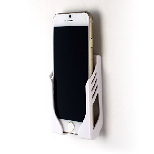 Dockem Koala Mount Soporte Móvil a Pared: Montura de Pared Sin-Daños con Tiras Adhesivas Command 3M: para iPhone 12; Pro, Pro MAX, Mini, 11; Pro, Pro MAX, SE 2, XS/X, XS MAX, XR, 8/7, 8/7 + [Blanco]