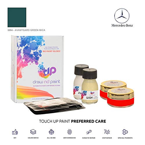 DrawndPaint for/Mercedes C-Class/AVANTGARD Green Mica - 6864 / Touch-UP Sistema DE Pintura Coincidencia EXACTA/Preferred Care