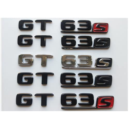 Emblema cromado negro con letras para Mercedes Benz X290 Coupe AMG GT 63 S GT63S (todos), GT63S