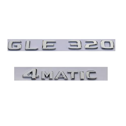 Emblemas de emblema para Mercedes Benz GLE Clase GLE320 4MATIC (GLE320 4MATIC, cromo y plateado brillante?)
