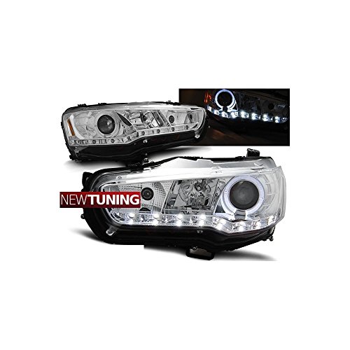 Faros delantero Mitsubishi Lancer 8 08- Daylight cromo