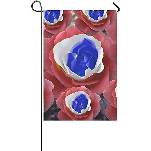 Flag Banners,Rosa Tricolor Azul Blanco Rojo Francia Bandera Nacional Atractivas Banderas De Jardín Al Aire Libre para Jardín 48x32cm