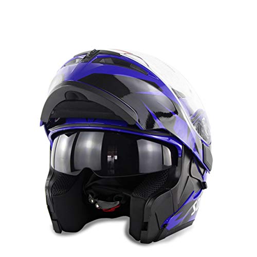 Flip up Anti Fog Cascos de Motocross Abs Doble Lente Adulto Montaña Carretera Casco Temporadas Universal Al Aire Libre Modular Racing Casco