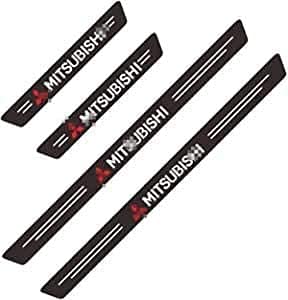 FREEJEVI 4 Piezas Listones De Umbral Fibra de Carbon,para Mitsubishi ASX Outlander XL 3 Lancer Pajero 4 L200,Protector De Placa De Desgaste De AlféIzar De Puerta Exterior