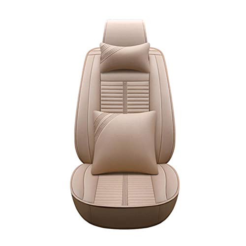 Funda Asiento Coche Universales para Mercedes Benz W205 W124 W245 A160 180 B200 C200 C300 Clase E Gla Gle S600 Ml E220 Todos los Modelos Fundas de Coche, Beige