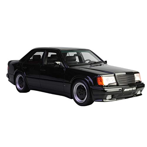 GAOQUN-TOY 1:18 Mercedes 300E 5.6 AMG W124 Resina Car Model (Color : Negro, Tamaño : 25cm*12cm*8cm)