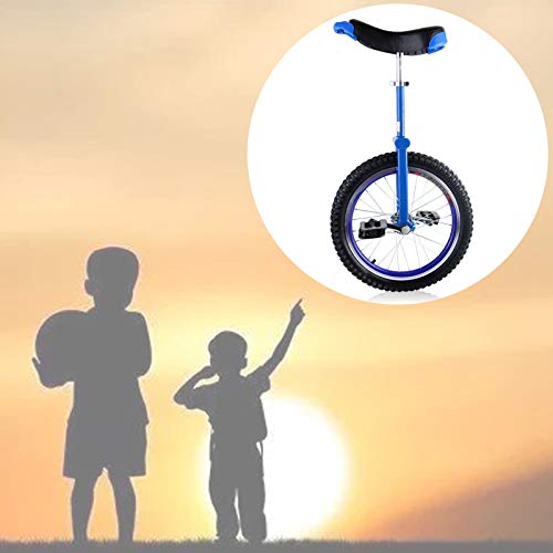 GAOYUY Monociclo Al Aire Libre, Estructura Estable Marco De Acero De 16/18/20/24 Pulgadas For Adultos Niños Hombres Adolescentes Niño Rider, Montaña (Color : Blue, Size : 24 Inches)