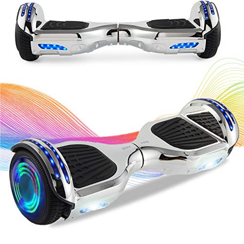 HappyBoard Hoverboard 6.5'' Patinete Eléctrico Bluetooth Monopatín Scooter autobalanceado, Ruedas de Skate con luz LED, Motor Bluetooth de 700W para niños y Adultos