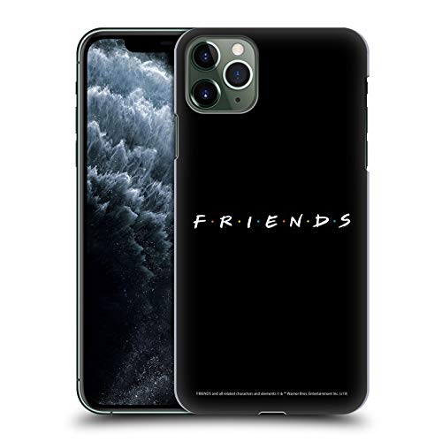 Head Case Designs Oficial Friends TV Show Negro Logotipos Carcasa rígida Compatible con Apple iPhone 11 Pro MAX