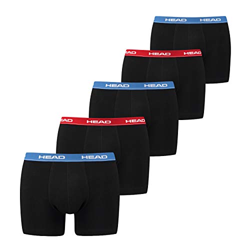 Head Men’s Basic Boxers (5 Pack) Calzoncillos, Rojo/Azul, XL (Pack de 5) para Hombre