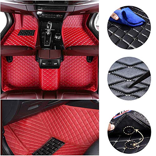 jialaiwo Alfombrillas Coches para Mercedes Benz S-Class W140 2019-2021 Alfombrilla Impermeables para Todo Clima Accesorios Interiores Alfombras Rojo