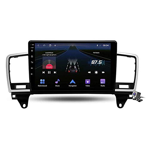 JIBO por Mercedes-Benz Clase M W166 ML 2011-2015 Android 9.1 Coche Estéreo GPS Navegación Cabeza Unidad 9" Toque Pantalla Nav Sat Apoyo SWC Teléfono Controlar Multimedia Jugador,4G+WiFi:4+64G