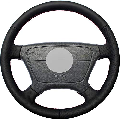 JIERS Cubierta de Volante de Cuero, para Mercedes Benz W210 E Class E200 280 320 1995-2002 W140 S320 350 420 1991-1995