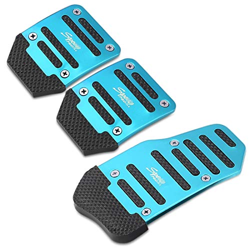 JIUTAI Pedales para Coche Pedal Car Styling Caso para Mitsubishi ASX Outlander Lancer Colt Evolución Pajero Eclipse Grandis Fortis Coche del Pedal Cubiertas (Color : Azul)