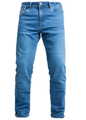 John Doe Pantalones de moto Taylor Mono,hombre,44/32,Azul claro