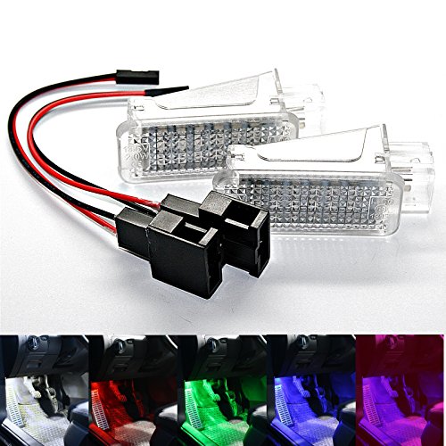 Juego de 2 módulos SMD de iluminación led para reposapiés, color blanco, azul, morado, verde, rojo