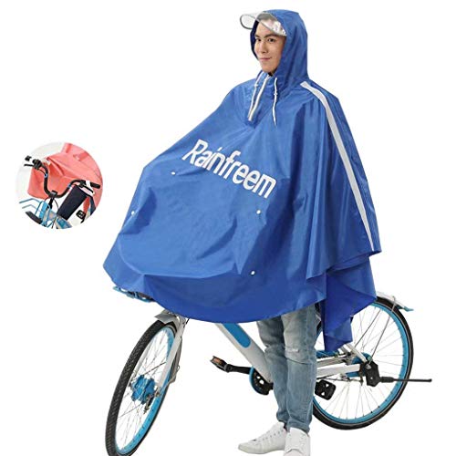 JYTB Moto Poncho Alargado a Prueba de Agua, Impermeable Scooter de Movilidad eléctrica Motocicleta Capa de Lluvia Grande, Persona Sola Motociclismo Cubierta de Ropa de Lluvia antiniebla con Capucha