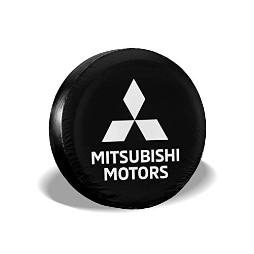 Ksiwre Funda de Neumático Polyester Spare Tire Wheel Cover Car Truck SUV Camper 14" 15" 16" 17" Mitsubishi Motors Logo