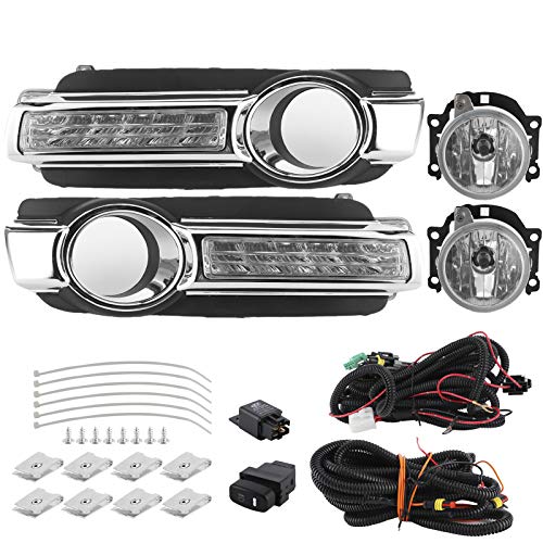 Lámpara antiniebla LED Aramox para Pajero Montero 2015, luz de circulación diurna DRL, lámpara de señal de giro antiniebla