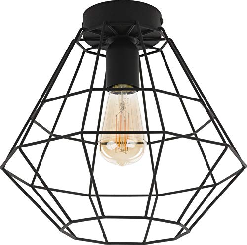 Lámpara de techo Diamond negro metal Ø28,5 cm Frame Design elegante moderna lámpara comedor salón