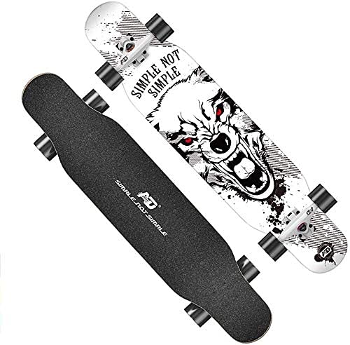 LFLLFLLFL Skateboard Monopatin Niños 7 Capas monopatín 42"Skate Board Brush Street Cruiser para Adolescentes Principiante Chicas niños niños Adolescentes Adultos (Color : B)