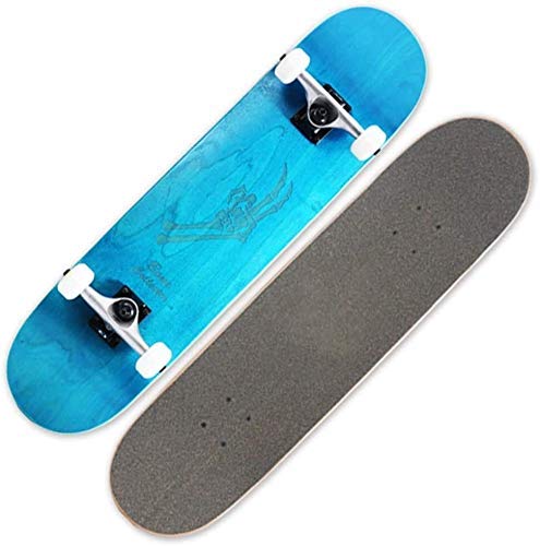 LFLLFLLFL Skateboard Monopatin Niños 7 Capas monopatín Mazo Trucos completos Skate Board Brush Street Cruiser para Principiantes Adolescentes Chicas niños niños Adolescentes Adultos (Color : Blue)