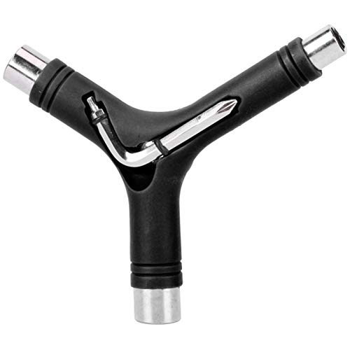 Llave para patinetas de acero aleado portátil integrada, para patinetas(black)