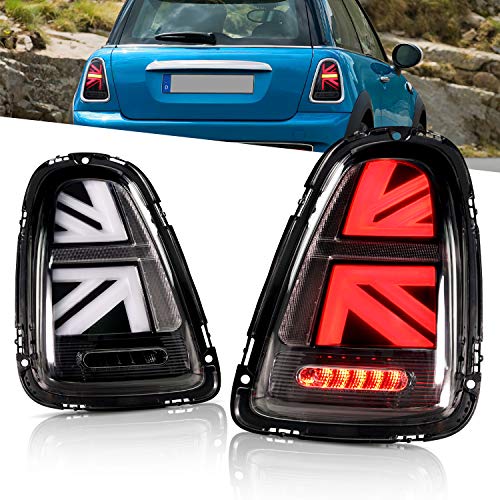 Luces Traseras LED para Mini Cooper R56 R57 R58 R59 [11-13] Luz Trasera, Luz Trasera Instalación Plug & Play(Negro)