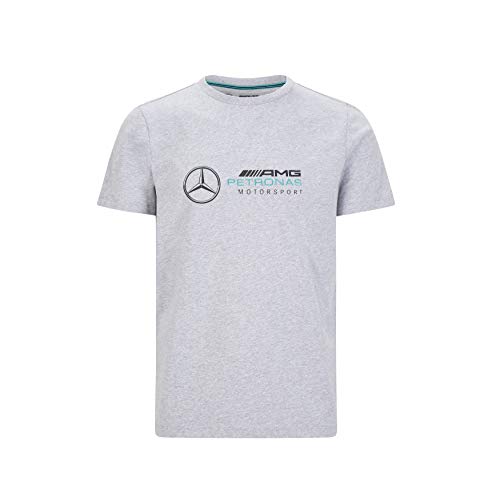 Mercedes-AMG Petronas Camiseta Grande con Logotipo para Hombre, Hombre, 141101016, Gris, M