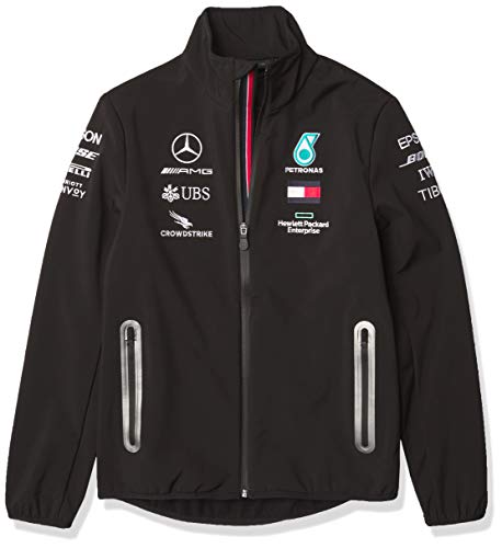 MERCEDES AMG PETRONAS Team Softshelljacke Chaqueta Soft Shell, Negro, S para Hombre