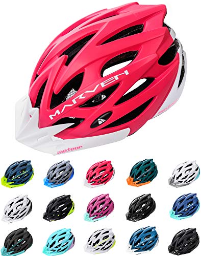 meteor Casco Bicicleta - Helmet Ciclismo para Jóvenes y Adulto Bicicleta Patineta Skate Patines Monopatines - Bici Accesorios - El diseño Ligero - Muchos Patrones - Marven