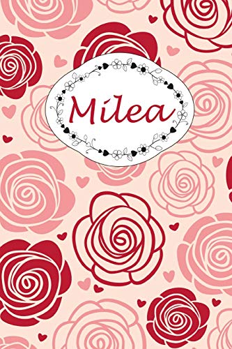 Milea: Personalisiertes Notizbuch / 150 Seiten / Punktraster / DIN A5+ (15,24 x 22,86 cm) / Rosen Cover Design