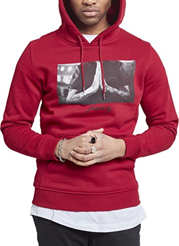 Mister Tee Pray Hoody Sudadera, Rojo - Ruby, XS para Hombre